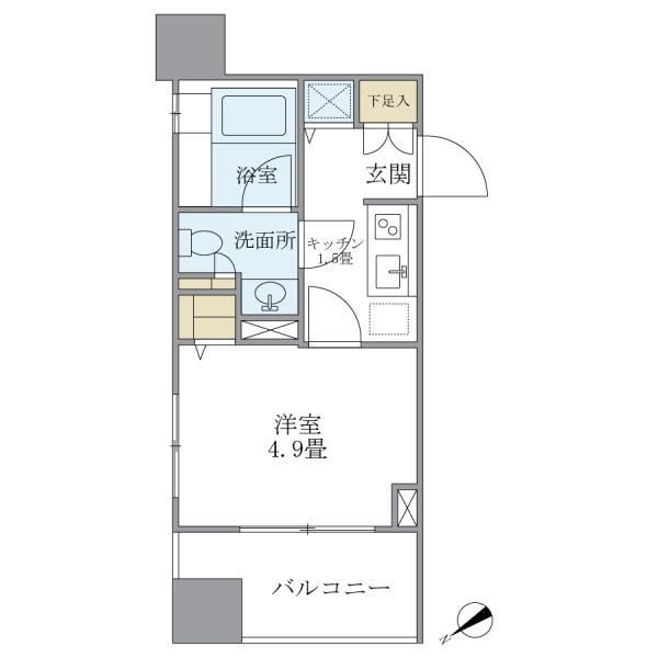 八丁堀駅 徒歩2分 8階の物件間取画像