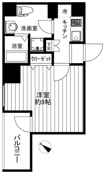 八丁堀駅 徒歩4分 11階の物件間取画像