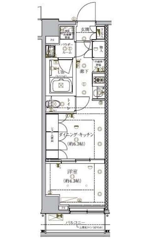 麻布十番駅 徒歩8分 6階の物件間取画像