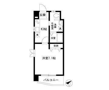 幡ヶ谷駅 徒歩9分 3階の物件間取画像