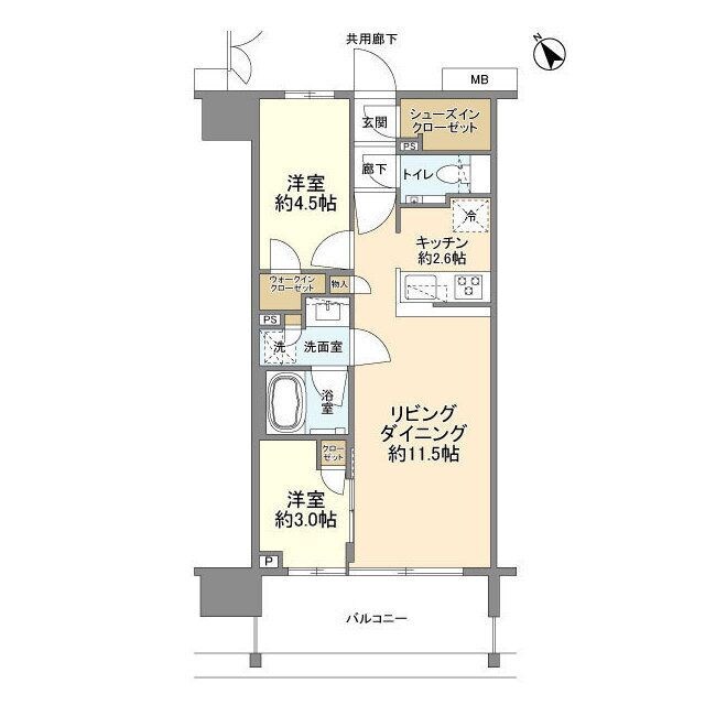 クレヴィア上野入谷の物件間取画像