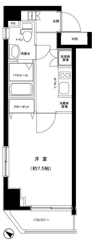 グランフォース亀戸の物件間取画像