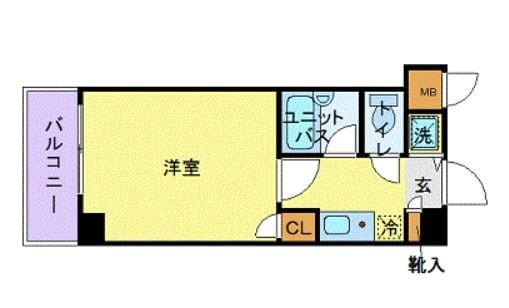 シンシア三田慶大前の物件間取画像