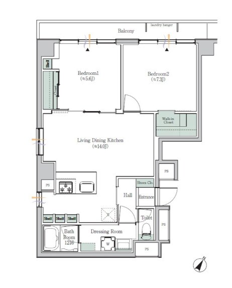 ブルックサイド水天宮前の物件間取画像