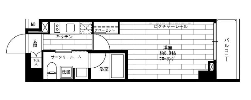 茅場町駅 徒歩7分 6階の物件間取画像