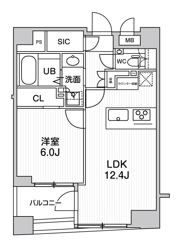 人形町駅 徒歩4分 6階の物件間取画像