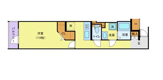 森下駅 徒歩8分 4階の物件間取画像