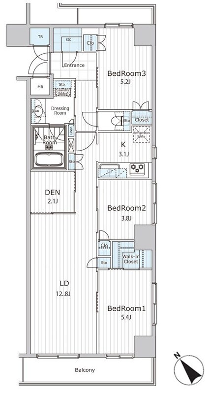 人形町駅 徒歩5分 11階の物件間取画像