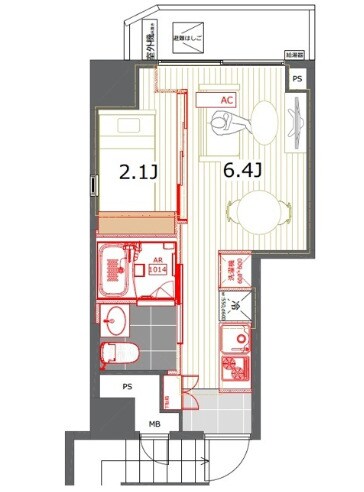 西新宿五丁目駅 徒歩5分 6階の物件間取画像