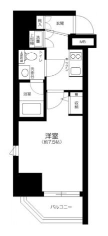 入谷駅 徒歩6分 5階の物件間取画像