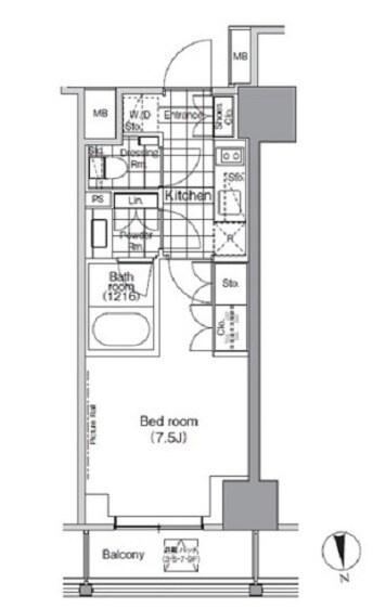 門前仲町駅 徒歩2分 9階の物件間取画像