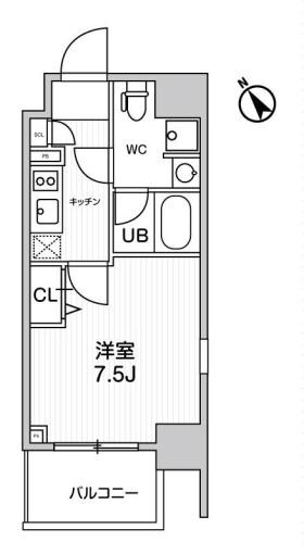 浅草橋駅 徒歩3分 9階の物件間取画像