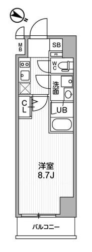 新馬場駅 徒歩6分 10階の物件間取画像