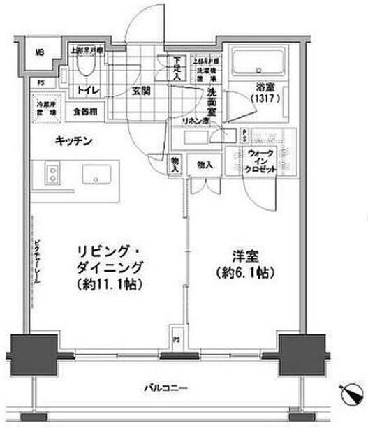 人形町駅 徒歩5分 7階の物件間取画像