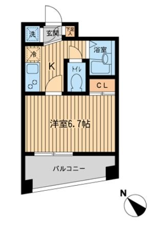 千駄木駅 徒歩7分 13階の物件間取画像