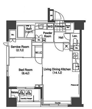 コンフォリア日本橋人形町の物件間取画像