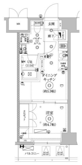 セジョリ墨田EASTⅢの物件間取画像