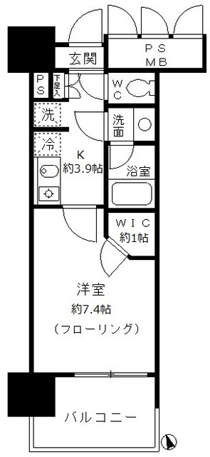 フォンテーヌ芝浦の物件間取画像