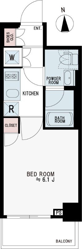 プレール・ドゥーク銀座EASTⅢの物件間取画像