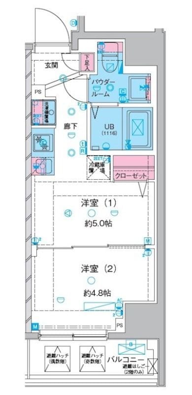 ジェノヴィア本所吾妻橋Ⅲの物件間取画像