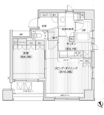 ドゥーエ銀座イーストⅡの物件間取画像