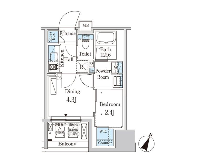 パークアクシス神保町の物件間取画像