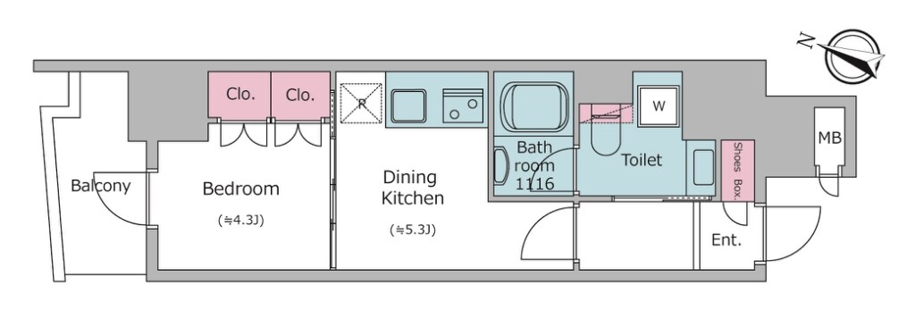 クロスレジデンス日本橋本町の物件間取画像