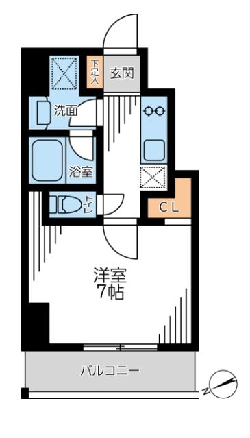 ザ・パーククロス門前仲町の物件間取画像