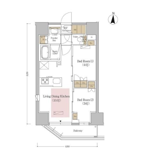 アーバネックス錦糸町ＮＯＲＴＨの物件間取画像