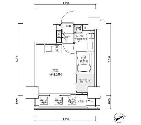 御成門駅 徒歩7分 12階の物件間取画像