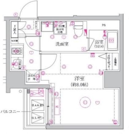 ベルシード森下Ⅱの物件間取画像