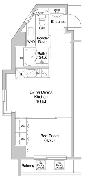 コンフォリア西新宿の物件間取画像