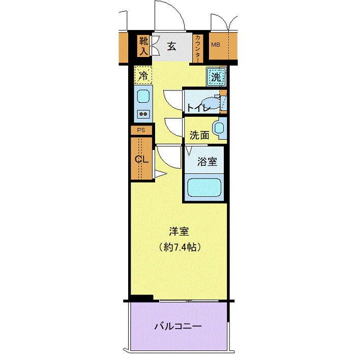 プレサンスジェネ浅草EASTの物件間取画像