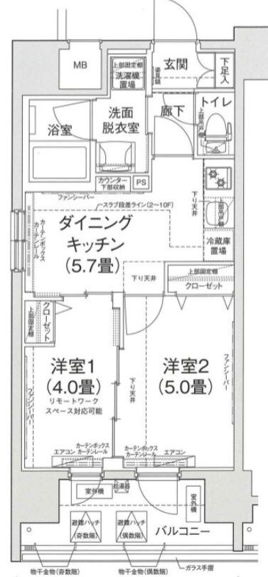 新板橋駅 徒歩2分 9階の物件間取画像