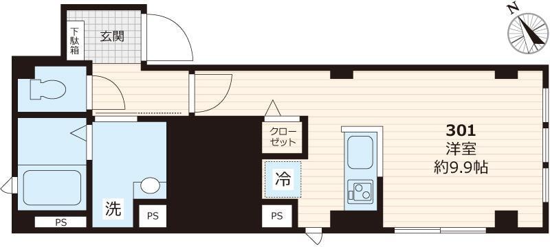 雑司が谷駅 徒歩4分 3階の物件間取画像