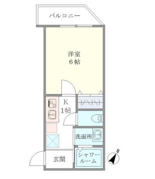 ミニョン若林の物件間取画像