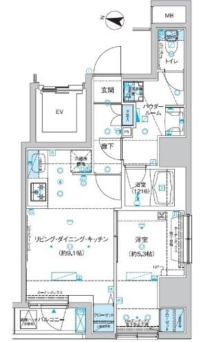 入谷駅 徒歩5分 11階の物件間取画像