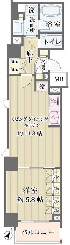 市ケ谷駅 徒歩7分 3階の物件間取画像