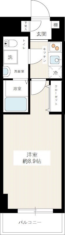 西馬込駅 徒歩4分 4階の物件間取画像