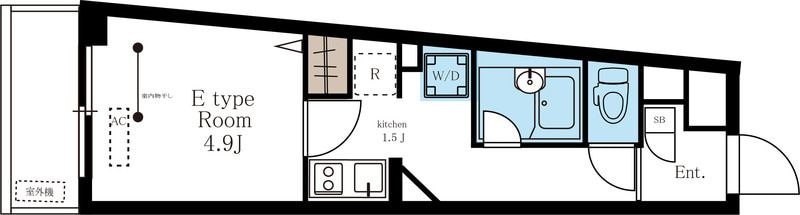 北品川駅 徒歩4分 3階の物件間取画像