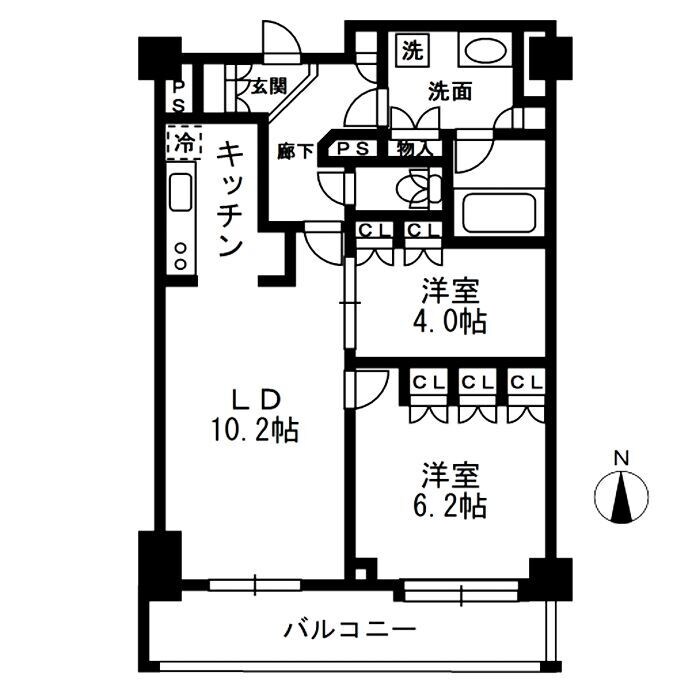 レジディア中落合B棟の物件間取画像
