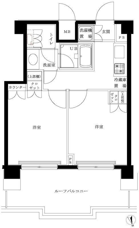 梅屋敷駅 徒歩6分 4階の物件間取画像