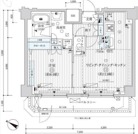 レピュア池袋の物件間取画像