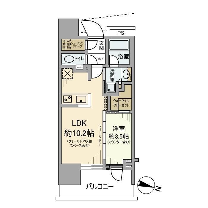 プラウド板橋区役所前の物件間取画像