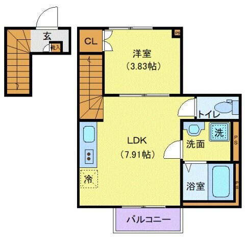 カサプレミア代田の物件間取画像