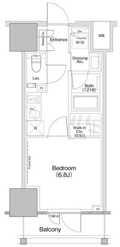 ザ・パークハビオ板橋区役所前の物件間取画像