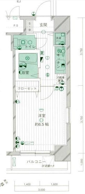 池袋駅 徒歩9分 6階の物件間取画像