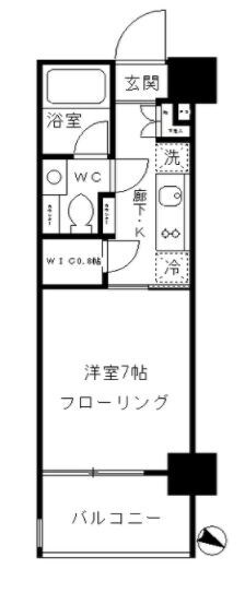 赤羽橋駅 徒歩4分 4階の物件間取画像