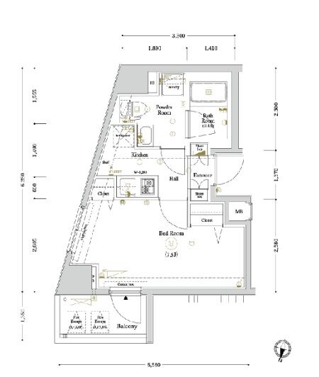 王子神谷駅 徒歩1分 9階の物件間取画像