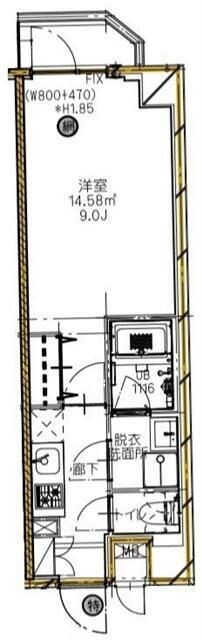 S-RESIDENCE新宿イーストの物件間取画像